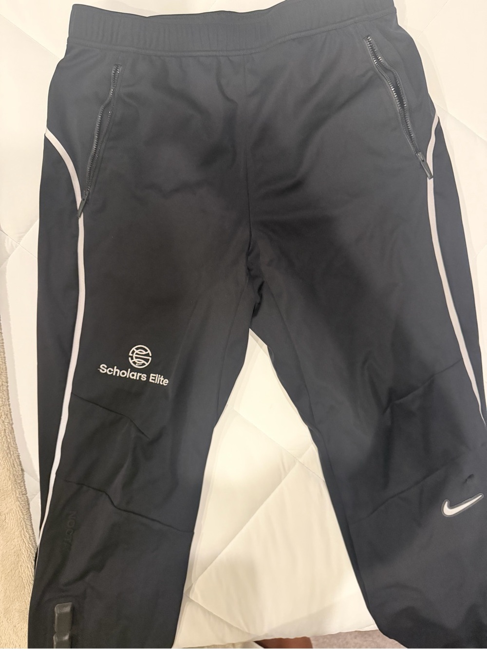 Nike KidsBlack Athletic Track Pants with Scholars Elite Logo